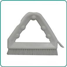 Janitorial Supplies Brush - Carlisle Commercial Tile and Grout Triangular with Scraper White